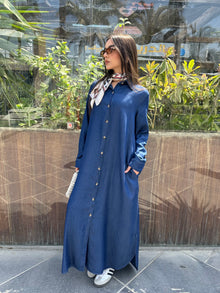 Long Shirt Turkish denim - Dark