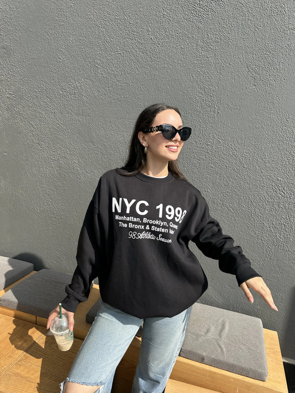 Oversized Sweatshirt-Black