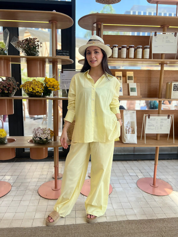 Pure Linen Set-Yellow