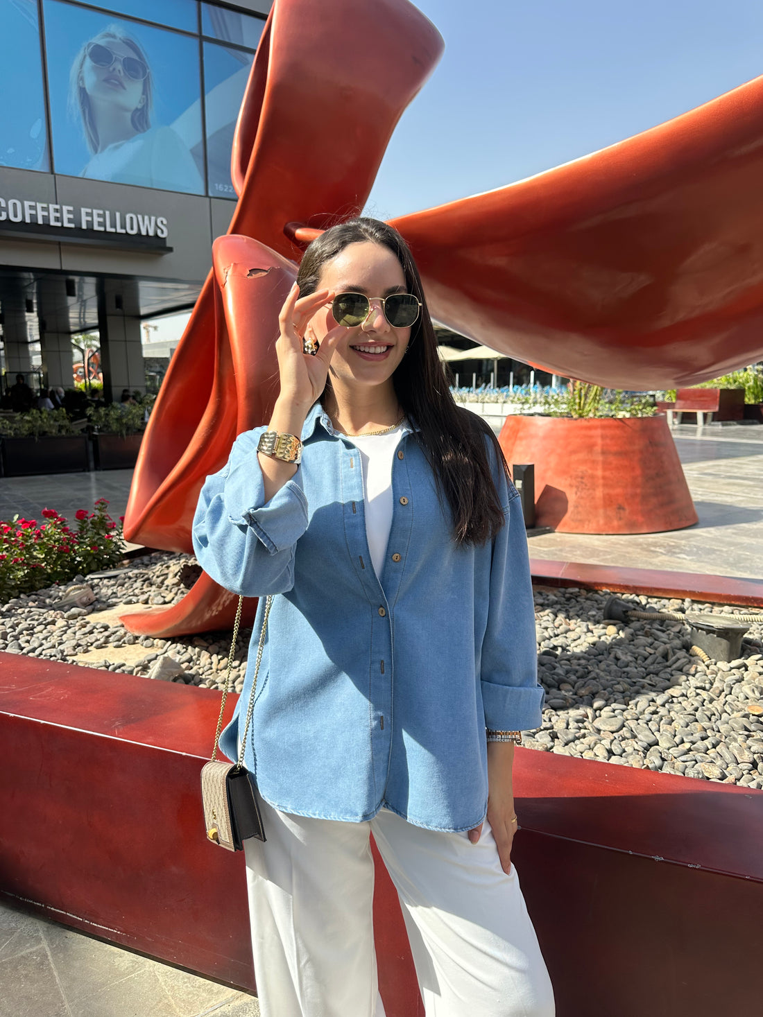 Oversized Denim Shirt Light
