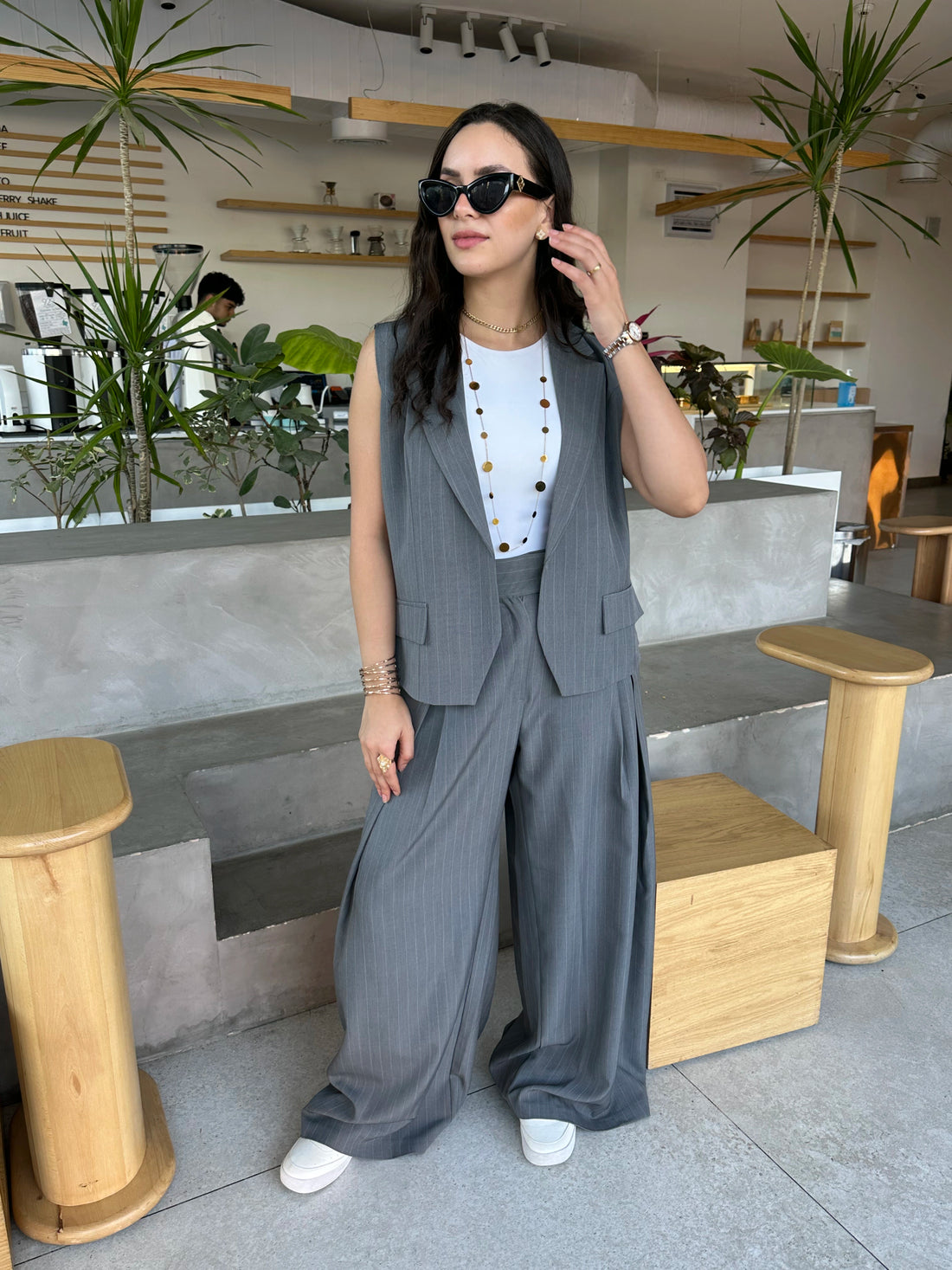 Women's Suit 2 Piece - Gray
