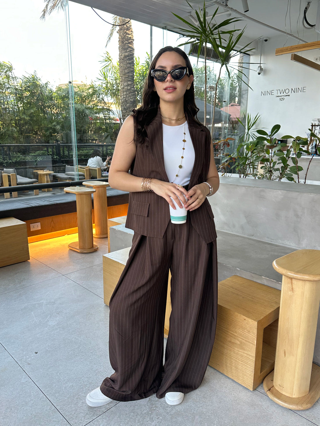 Women's Suit 2 Piece - Brown