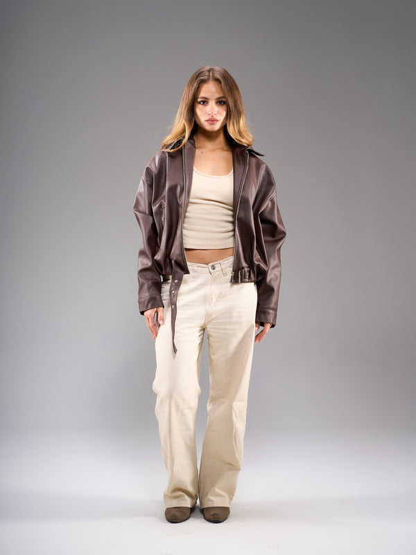 Leather Jacket-Dark Brown